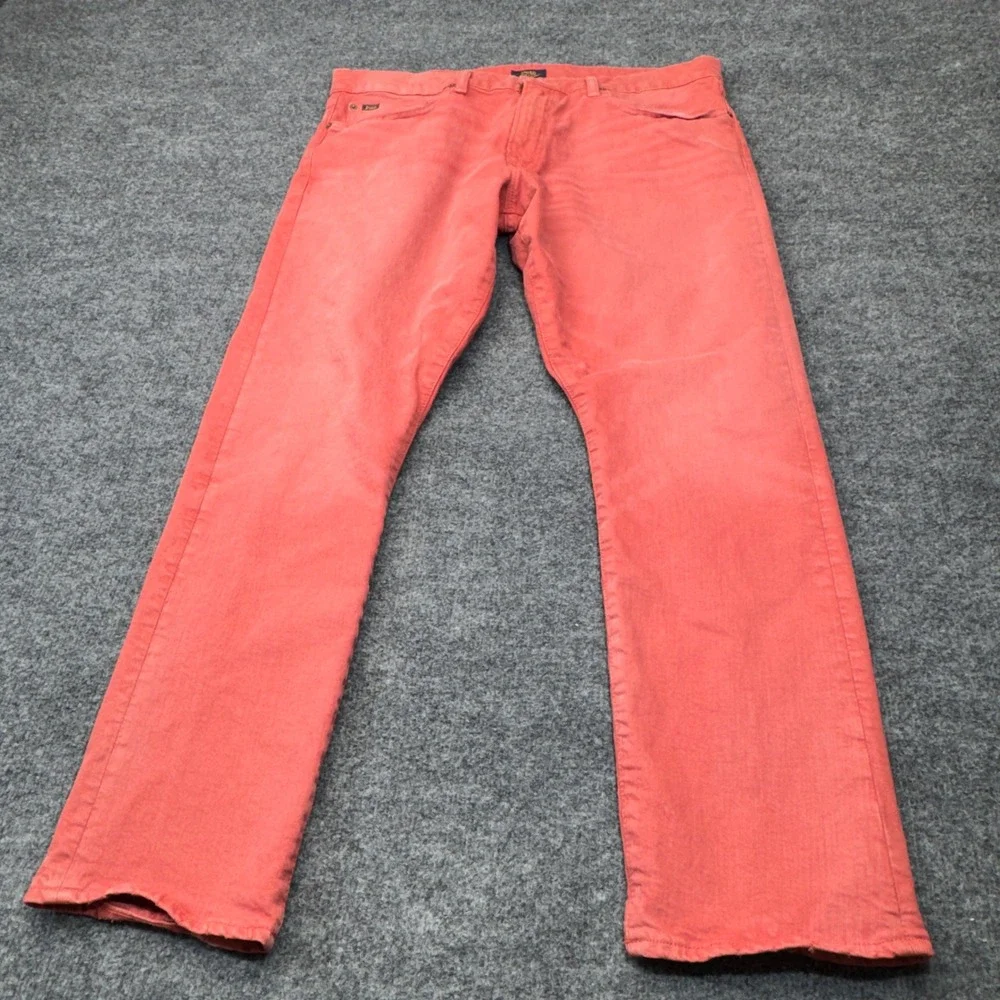 Polo Ralph Lauren Jeans Mens 36x30 Red Sullivan Slim Five Pocket Denim Nantucket